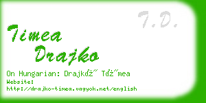 timea drajko business card